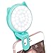 OURRY Selfie Clip on Ring Light, Mini Rechargeable 9 Level Adjustable Brightness Light with 32 LED, 2-8 Hours, USB Flash Lighting for iPhone/Android Cell Phone Photography,Video, Vlogging - Blue