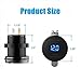 LaoDa Dual USB Charger Socket Waterproof Power Outlet 2.1A & 2.1A with Voltmeter & Wire in-line 10A Fuse for 12-24V Car Boat Marine Motorcycle
