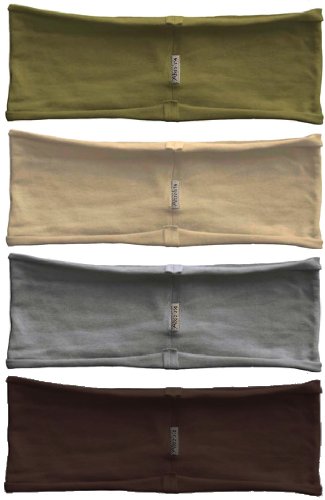 4-pack hBand Earth (beige, brown, olive, gray) Yoga headband by Absolute Yogi