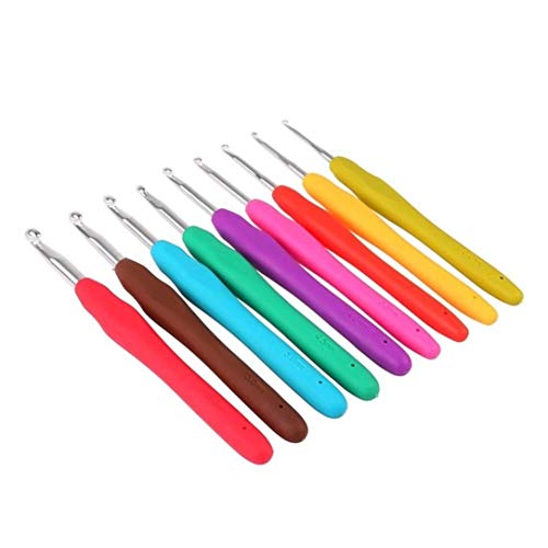 Daily Colorful Soft Handle Aluminum Crochet Hooks Knitting Set Household Tool Popular Easy to Carry and Convenient to Use - Thumbnail 3