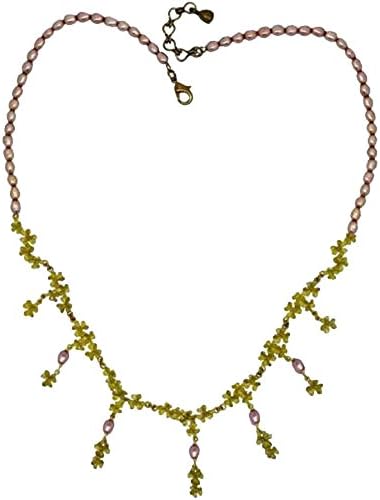 Pink Clover Leaf & Pink Pearl Necklace by Michael Michaud for Silver Seasons - NEW