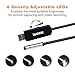 IWOBAC USB Endoscope, 2.0 Megapixels HD 8.5mm Waterproof Borescope Inspection Camera with 6 Adjustable LED Lights for Windows PC MacBook Laptop (15m/50ft)