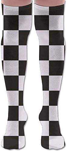XHjdszfhso226 NEW Black Grid Spring Women Knee Warm Leggings Socks - Men's Sports Socks