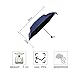 Travel Compact Umbrella Extra Light Mini Parasol Sunblock and Anti-Rain UPF50+ - Fits Men & Women, Easy to Put in Purse (Navy Blue-Round)
