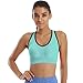 YAHA Women’s Sports Bra Racerback Yoga Workout Bra (L, Blue)