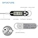 TURATA Thermometer Digital Instant Read Cooking Meat Thermometer Kitchen Grill BBQ Steak Thermometer with 5.7 Inch Long Probe for Cooking and BBQ
