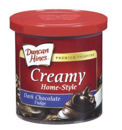Duncan hines creamy homestyle Dark chocolate fudge premium frosting 16oz (644209004478)