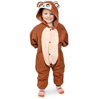 Emolly Fashion Kids Animal Monkey Pajama Onesie - Soft and Comfortable with Pockets (10, Monkey) Brown