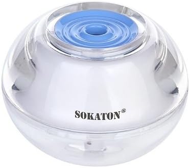 Cool Mist Humidifiers, SOKATON 120ml Car Humidifier Diffuser for Sinus Infection, Dry Sinuses, Eyes, Nose, Throat - Mini Quiet Humidifiers with Night Light, Auto Shut-off (Blue)