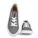 Twisted Women's KIX Canvas Sneakers with Decorative Zippers,Charcoal, Size 6
