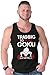 Training to Beat Goku Super Nerdy Ninja Tank Top Black