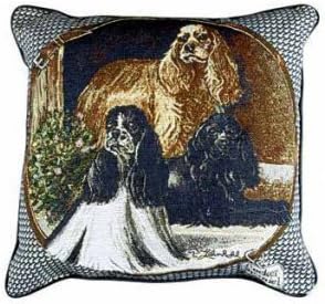 Cocker Spaniel Dog Animal Decorative Throw Pillow 17" x 17" USA Made