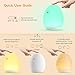 Kids Night Light, Miroco Baby Night Light with Color Changing Mode & Dimming Function, USB Rechargeable Toy-Grade Nursery Lamp with Touch Control & 1 Hour Timer, 100 Hours Runtime
