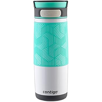 Contigo AUTOSEAL Transit Stainless Steel Travel Mug, 16 oz, Polar White with Grayed Jade
