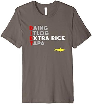 Men's DIET Filipino T-Shirt - Funny Filipino Shirt Medium Asphalt