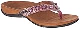 Vionic Womens Rest Floriana Toe Post Sandal Shoes, Pink Snake, US 9