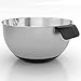 Stainless Steel Mixing Bowl 2.5QT for Kitchen, Cooking and Baking. Non-Skid, Black Handle and Spout, Free Ebook