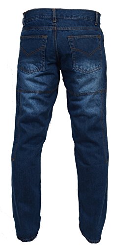 Juicy Trendz Men's Denim Motorcycle Motorbike Sports Jeans with Aramid Protection Lining Dark Blue - Thumbnail 4