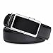 Vbiger Men's Leather Belt Sliding Buckle 35mm Ratchet Belt (Black 21) 48