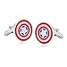 Zealmer 316L Stainless Steel American Captain Cufflinks for Men 1 Pair