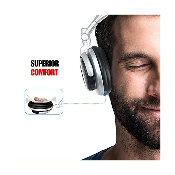ADGJL-Noise-Cancelling-HeadphonesGaming-Headset-Comfort-Noise-Reduction-Crystal-Clarity-35mm-LED-Professional-Headphone-With-Mic-for-PC-Laptop-Tablet-Mac-Smart-Phone-Silver ADGJL Noise Cancelling Headphones,Gaming Headset, Comfort Noise Reduction Crystal Clarity 3.5mm LED Professional…