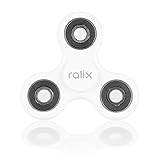 Anxiety Stress Relief Fidget Spinner: Calming Toy for Focus, Relaxation, Distraction & Improved Mood - Aids Depression, Worry & Fear - Perfect Gift for Autism, Anger, ADD, ADHD & PTSD (White/Black)