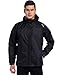 NICEWIN Portable Front Zip Rain Jacket-Pocket Size Breathable Hooded Pullover Raincoat Poncho for Men and Women Black L