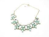 Alice & Abby Rhinestone Crystal Acrylic Resin Statement Fashion Necklace Green