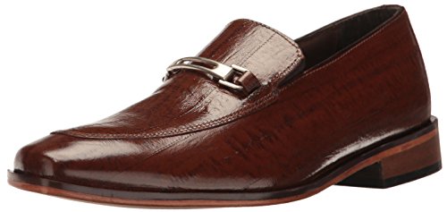 Stacy Adams Men's Santiago-Moc Toe Bit Slip-on Loafer, Mustard, 10 M US