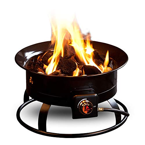 Outland Firebowl 893 Deluxe Outdoor Portable Propane Gas Fire Pit with Cover & Carry Kit, 19-Inch Diameter 58,000 BTU (Certified Refurbished)