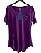 ALLEGRACE Womens Casual Scoop Collar Plus Size T Shirts Summer Tops Tee Purple XXL