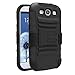 Galaxy S3 Case, Venoro [Heavy Duty] Armor Holster Defender Full Body Protective Hybrid Case Cover with Kickstand & Belt Swivel Clip for Samsung Galaxy S3 S III I9300 (Black)