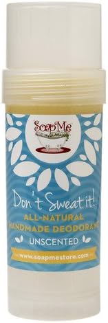 SoapMe All Natural Deodorant Unscented - Don't Sweat It! 3.2 oz (Pack of 2)
