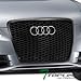 Topline Autopart Black RS RS-Sport Honeycomb Honey Mesh Bumper Grill Grille Logo Base 08-11 Audi A6 S6 C6