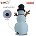 GOOSH Christmas Masters Inflatable Snowman with Branch Hand LED Lights Indoor-Outdoor Yard Lawn Decoration - Cute Fun Xmas Holiday Blow Up Party Display (5 Foot Tall Inflatable Snowman)