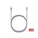 USB C to Lightning Cable, Metrans 3FT Nylon Braided USB C 3.1 Male to Lightning Charging Cord Sync & Data Cable for iPhone 6/ 7/6s 7 Plus/ iPad/ New MacBook/ Chromebook Pixel/ HP Pavilion, Silver