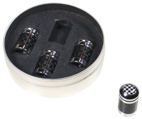 Gobadges wa11 chrome carbon fiber valve stem cap with c…