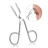 Professional Stainless Steel Eyebrow Tweezers Scissors Shaped Eyebrow Nose Hair Clip Tweezer Remover Flat Tip Tweezers Hair Plucker for Hair and Eyebrows Personal Care (Silver Tone)