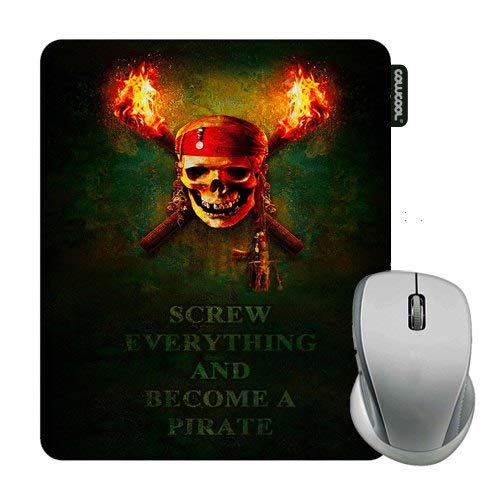 Cowcool Skull Mouse Pad Pirate Screw Everything Become A Pirate Mouse Pads for Computers Laptop Gameing