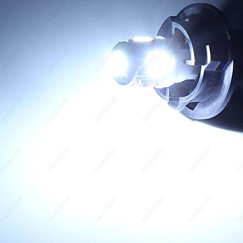 SAWE - T11 BA9S 5 SMD 5050 LED Car Wedge Light Bulbs 1895 T4W 1445 6253 (4 pieces) (White)