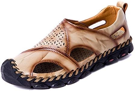 正規品送料無料 新作製品 世界最高品質人気 Size 100 品質保証 シューズ バッグ Color ベビー マタニティ 41 41 Beige メンズスポーツアウトドアサンダル夏のビーチシューズレザーカジュアルトレッキングウォーキングハイキングタッチ閉じるストラップ 厚底