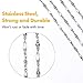 Hidden Hollow Beads Stainless Steel Chain Women's Lanyard, Strong Breakaway Clasp, Made in USA Teacher ID Badge Card Holder Keys Keyring