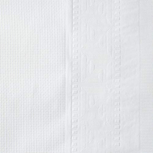 White Paper Table Cloths for Parties | 4 Disposable Tablecloths - Party Supplies | Premium Classic 3-Ply Tissue and Poly Rectangle Party Table Covers | 54" X 108" Party Table Cloths Disposable