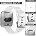 GEAK Replacement Bands for Fitbit Versa (3 Pack), Classic Accessories Bands with Secure Aluminum Buckle for Fitbit Versa Smart Watch, Women Men Kids,Small White Peach Periwinkle