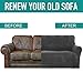 RHF Chair Slipcover,Jacquard Stretch Chair Cover,Chair Slip Cover for Leather Couch-Polyester Spandex Slipcovers for Chairs (Dark Grey-Chair)