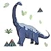 RoomMates RMK4104GM Brachiosaurus Dinosaur Peel and Stick Giant Wall Decals, Blue, Green