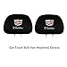 99 Carpro Headrest Cover for Cadillac,Black Fabric Head Rest Cover with Cadillac Car Logo Printed, Soft Comfortable, Universal Fit, 2 pcs