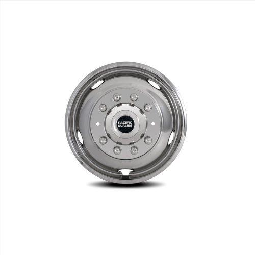 Pacific Dualies 43-2950 19.5" Polished Stainless Steel Wheel Simulator Front Tag Axle Kit for 2005-2018 Ford F450/F550 Truck (Does not fit RV / Motorhome)