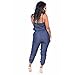Fashion Sexy Denim Piece Pants Woman V Neck Sleeveless Denim Jumpsuits (L, Multi)