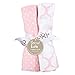 Trend Lab Sky 4 Pack Burp Cloth Set, Pink